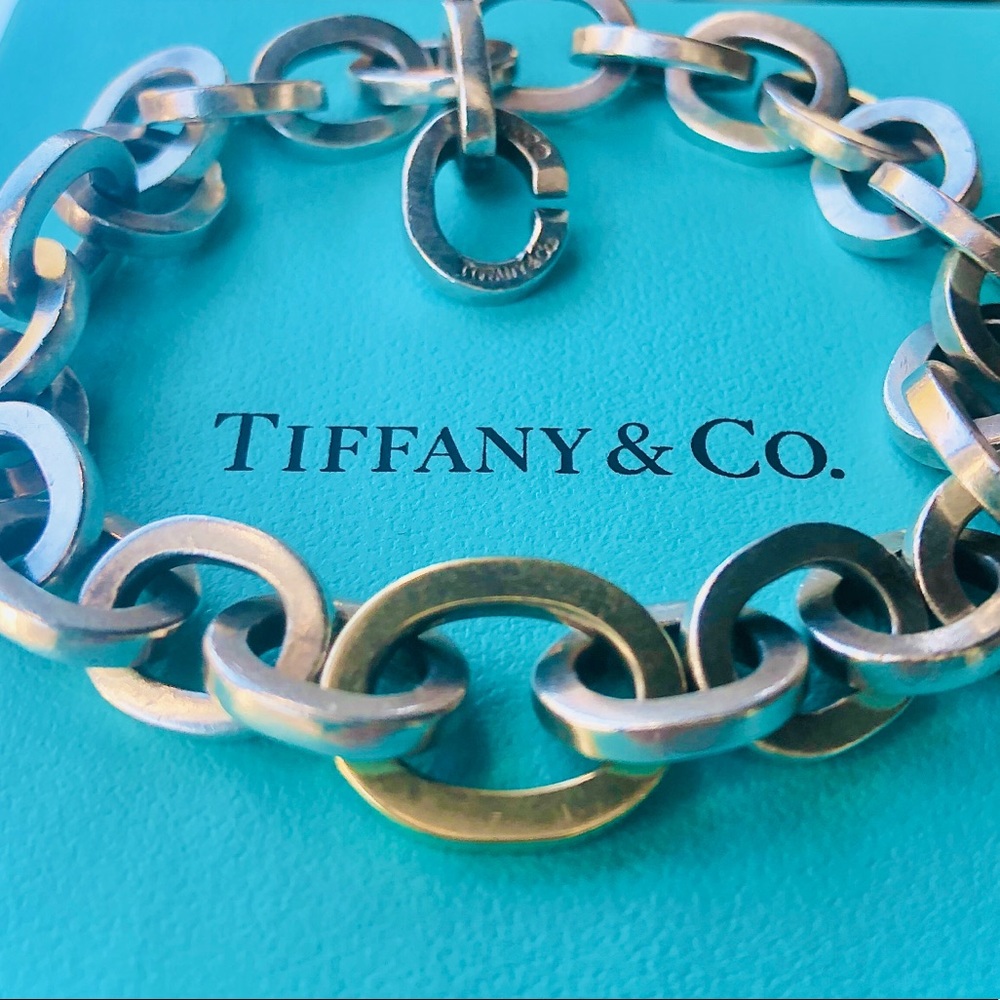 Tiffany & Co. Two Tone Oval Link Bracelet